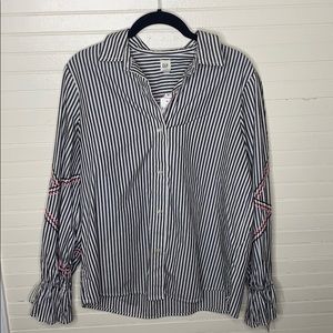 Gap Embroidered Balloon Sleeve Blouse